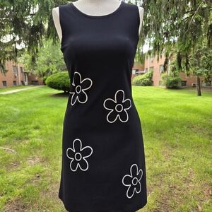 Black Floral Sleeveless Dress